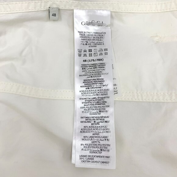 Gucci White Cotton Drawstring Casual Trousers W/ Striped Webbing Details Size M/ - Picture 3 of 8